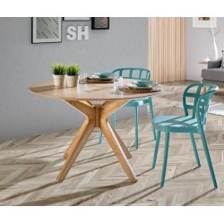 MESA REDONDA CARMEL DE 120 CM. DE MADERA