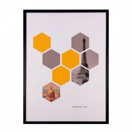 CUADRO HEXAGONS DE 80 X 60 CM.