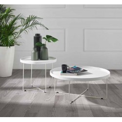 MESA DE CENTRO REDONDA BRUNO DE ESTILO MINIMALISTA