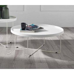 MESA DE CENTRO REDONDA BRUNO DE ESTILO MINIMALISTA