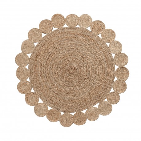 ALFOMBRA COSM DE YUTE REDONDA DE 150 CM.