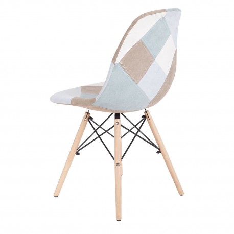 SILLA TAPIZADA PATCHWORK KAREN