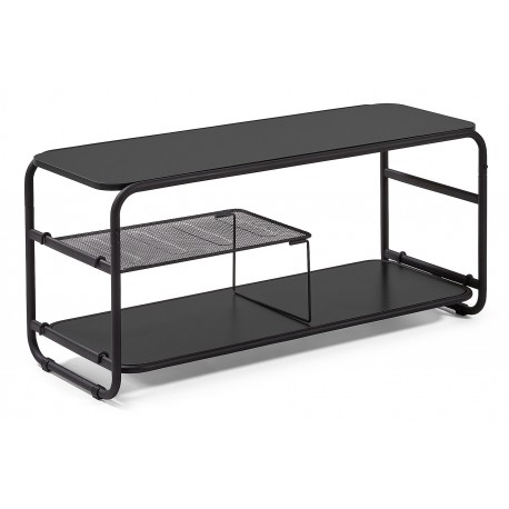 MUEBLE DE TELEVISION ACADEMY DE ACERO NEGRO