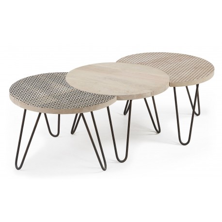 MESA DE CENTRO HOSS DE MADERA DE MANGO