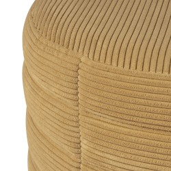 PUFF REDONDO SAUL CON BASE DE MADERA