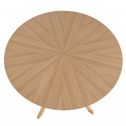 MESA REDONDA CARMEL DE 120 CM. DE MADERA
