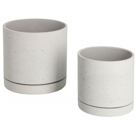 SET DE DOS MACETEROS KWANTI DE CEMENTO
