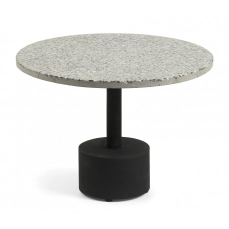 MESA AUXILIAR DE TERRAZO MELANO I DE 55 CM.