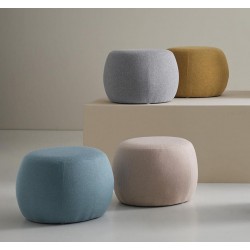 PUFF REDONDO OVALADO TAPIZADO JASON