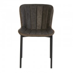 SILLA VINTAGE MAYKA DE POLIPIEL Y ACERO