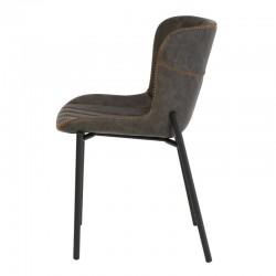 SILLA VINTAGE MAYKA DE POLIPIEL Y ACERO