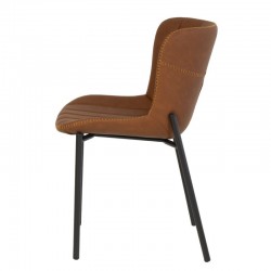 SILLA VINTAGE MAYKA DE POLIPIEL Y ACERO