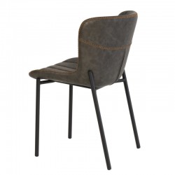 SILLA VINTAGE MAYKA DE POLIPIEL Y ACERO