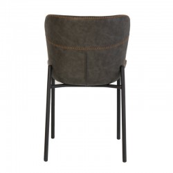 SILLA VINTAGE MAYKA DE POLIPIEL Y ACERO