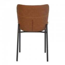 SILLA VINTAGE MAYKA DE POLIPIEL Y ACERO