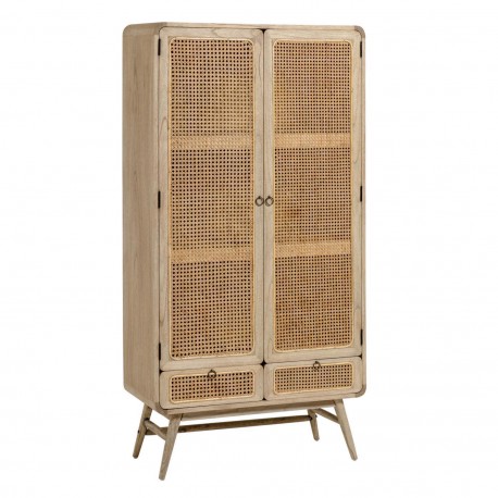 ARMARIO NALU DE MADERA MINDI Y RATAN
