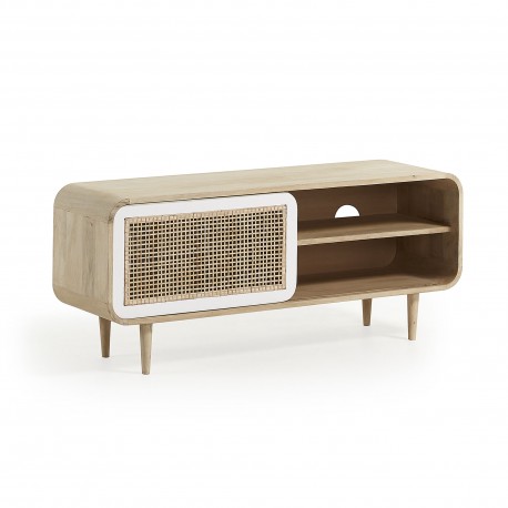 MUEBLE TV GERALD DE MADERA DE MANGO Y CAÑA