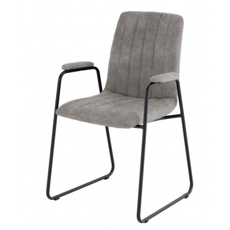 SILLA CON BRAZOS NAOMI TAPIZADA EFECTO CUERO