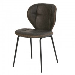 SILLA VINTAGE DAFNE DE POLIPIEL Y ACERO