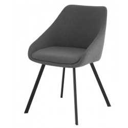 SILLA TAPIZADA LANNA CON LINEAS SIMPLES