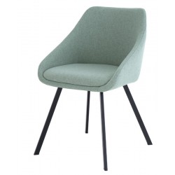 SILLA TAPIZADA LANNA CON LINEAS SIMPLES