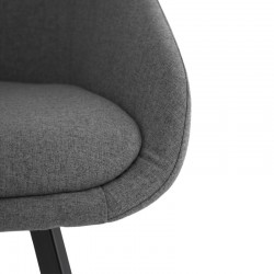 SILLA TAPIZADA LANNA CON LINEAS SIMPLES