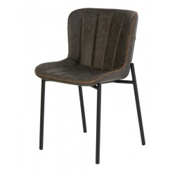 SILLA VINTAGE MAYKA DE POLIPIEL Y ACERO