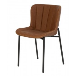 SILLA VINTAGE MAYKA DE POLIPIEL Y ACERO