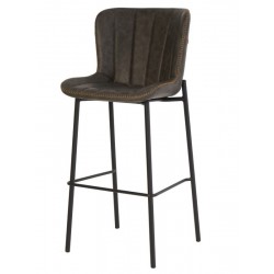 TABURETE VINTAGE RILEY DE POLIPIEL Y ACERO