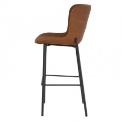 TABURETE VINTAGE RILEY DE POLIPIEL Y ACERO