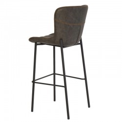 TABURETE VINTAGE RILEY DE POLIPIEL Y ACERO