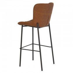 TABURETE VINTAGE RILEY DE POLIPIEL Y ACERO