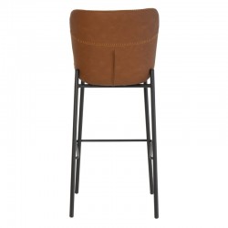 TABURETE VINTAGE RILEY DE POLIPIEL Y ACERO