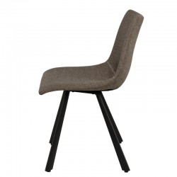 SILLA TAPIZADA BRIANA CON PATAS DE METAL