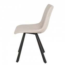 SILLA TAPIZADA BRIANA CON PATAS DE METAL