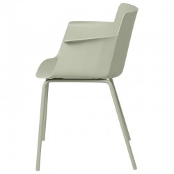 SILLA DOLLY DE POLIPROPILENO Y PATAS DE METAL