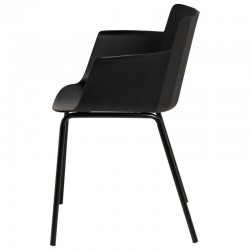 SILLA DOLLY DE POLIPROPILENO Y PATAS DE METAL