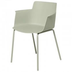 SILLA DOLLY DE POLIPROPILENO Y PATAS DE METAL