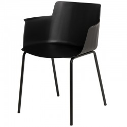 SILLA DOLLY DE POLIPROPILENO Y PATAS DE METAL