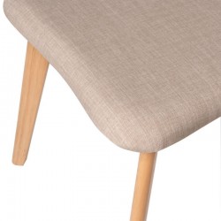 SILLA KEIRA DE MADERA CON ASIENTO TAPIZADO
