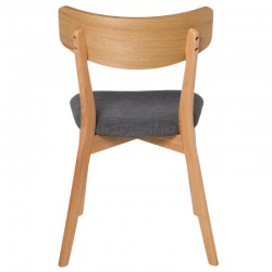 SILLA KEIRA DE MADERA CON ASIENTO TAPIZADO
