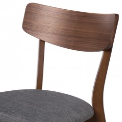 SILLA KEIRA DE MADERA CON ASIENTO TAPIZADO