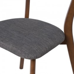 SILLA KEIRA DE MADERA CON ASIENTO TAPIZADO