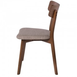 SILLA KEIRA DE MADERA CON ASIENTO TAPIZADO