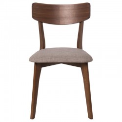 SILLA KEIRA DE MADERA CON ASIENTO TAPIZADO