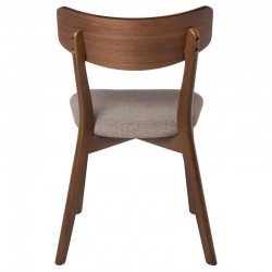 SILLA KEIRA DE MADERA CON ASIENTO TAPIZADO