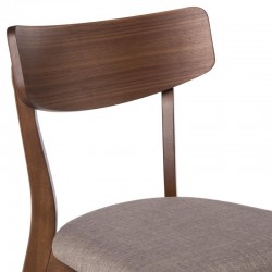 SILLA KEIRA DE MADERA CON ASIENTO TAPIZADO