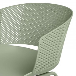 SILLA NOELLE DE POLIPROPILENO Y PATAS DE METAL