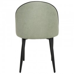 SILLA SLOANE TAPIZADA CON PATAS DE METAL NEGRAS