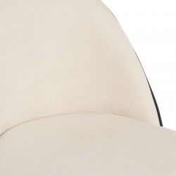 SILLA SLOANE TAPIZADA CON PATAS DE METAL NEGRAS